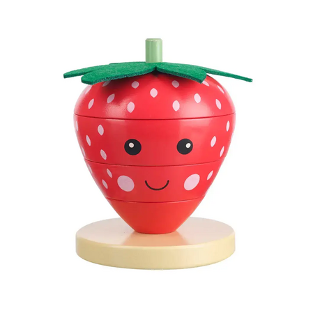 Дървена играчка за подреждане Ягода Spring Garden – образователна дървена играчка