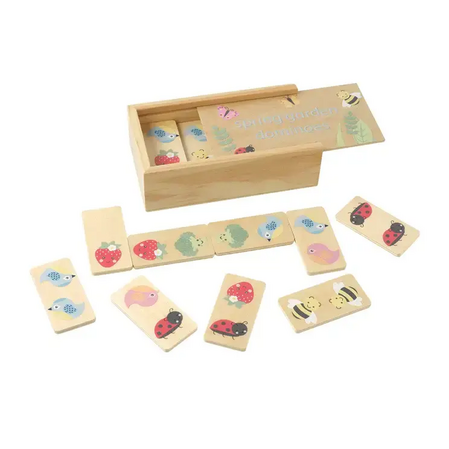 Дървено Домино Градина Spring Garden – класическа игра за деца