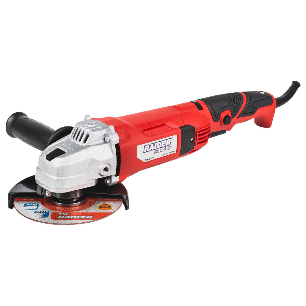 Ъглошлайф 125mm 900W рег. обороти RAIDER RD-AG76 – Raider Power Tools