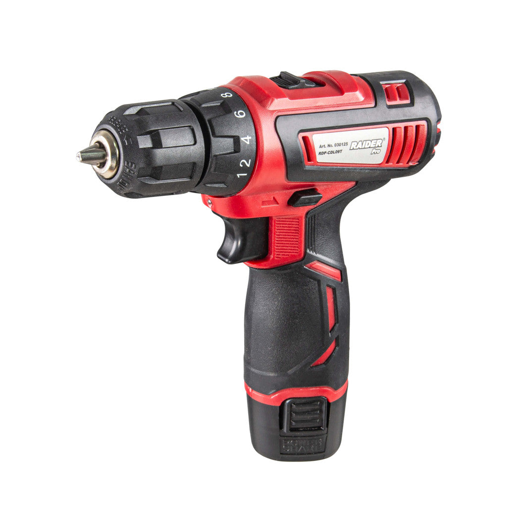 Бормашина акум. 12V 2-ск. 2x1.5Ah 1h RAIDER PRO RDP-CDL09T – Raider Power Tools