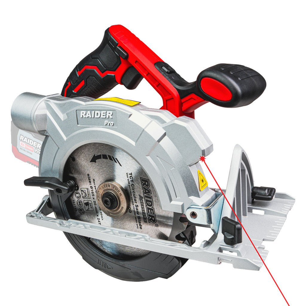 R20 Циркуляр акум. ø165x20mm 4200min-1 лазер RAIDER PRO RDP-SCS20 Raider Pro - BGShopping.net