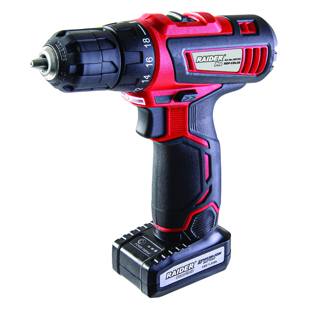 Бормашина акум. 18V 2-ск. 2x1.5Ah 38Nm в куфар RAIDER RD-CDL28 Raider Power Tools BGShopping.net