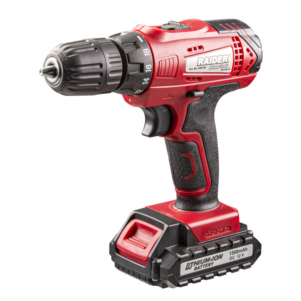 Бормашина акум. 12V 2-ск. 2x1.5Ah 24Nm RAIDER RD-CDL34 – Raider Power Tools