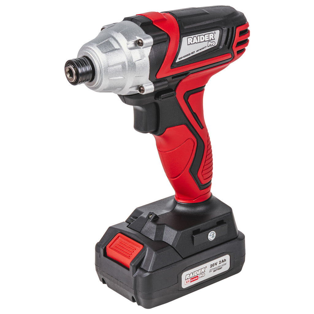 R20 Винтоверт ударен Hex 1/4" 140Nm 2Ah RAIDER PRO RDP-KHID20 – Raider Pro