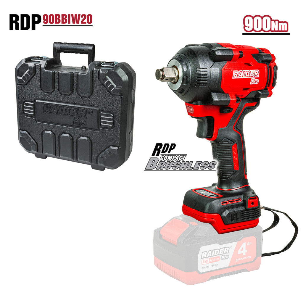 R20 Гайковерт безчетков 1/2" 900Nm куфар Solo RDP-55BBIW20 – Raider Pro