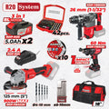 R20 Комплект 3 безчеткови машини 2x5Ah + 6 RDP-BXS1 Raider Pro BGShopping.net