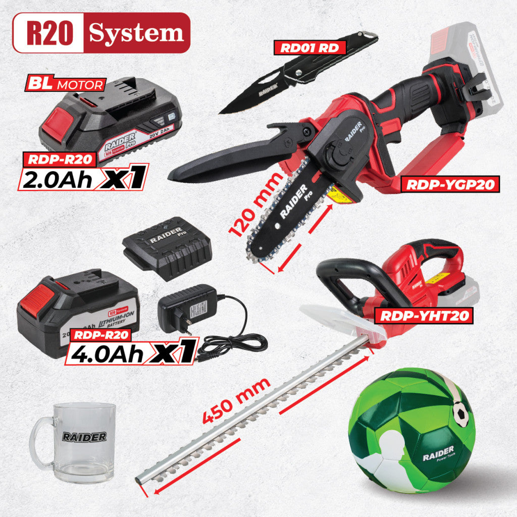 R20 Комплект 2 машини 2Ah 4Ah + 3 RDP-BXS8 Raider Pro BGShopping.net