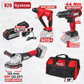 R20 Комплект 3 машини 4Ah чанта RDP-BXS13 Raider Pro - BGShopping.net