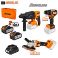 К-т Ъглошлайф бормашина перфоратор 18V2x4Ah куфар BK-AGCDRH3 Baukraft BGShopping.net