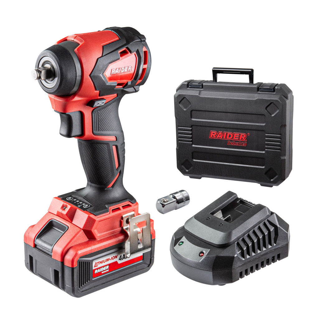 Гайковерт безч 20V 4-ск.4Ah 280Nm 3/8“ и 1/2"куфар RAIDER INDUSTRIAL RDI-IBW03 – Raider Industrial