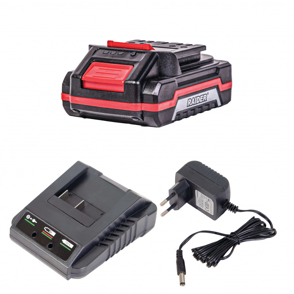 Комплект батерия Li-ion 18V 2.0Ah и зарядно – Raider Power Tools