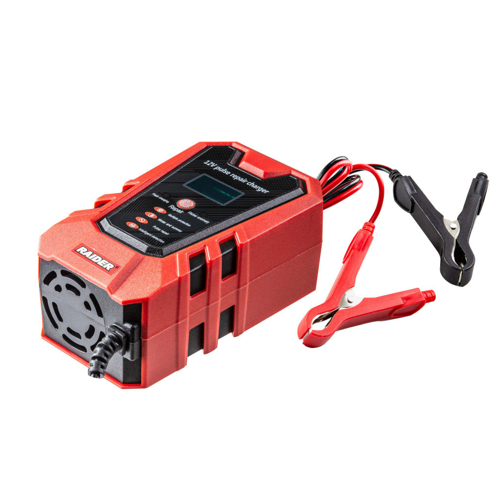 Зарядно за акумулатор инверторно 12V 75Ah LCD RAIDER RD-BC18 – Raider Power Tools