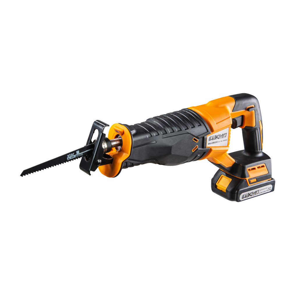 Трион саблен акум. 18V 2Ah quick в куфар BAUKRAFT BK-CRS34 Set – Baukraft