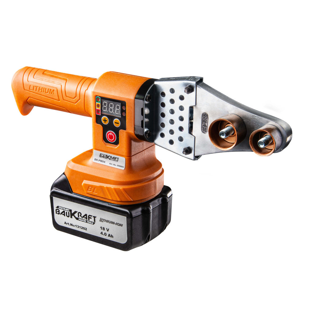 Поялник за PP тръби 18V 4Ah 3 глави Ø20-32mm BMC BAUKRAFT BK-PW04 – Baukraft