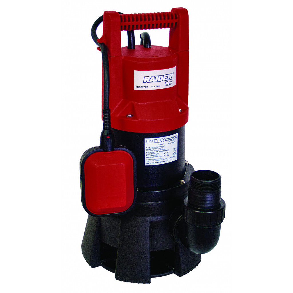 Помпа водна потоп. 1300W 2 max 417L/min 11m RAIDER PRO RDP-WP27 – Raider Pro