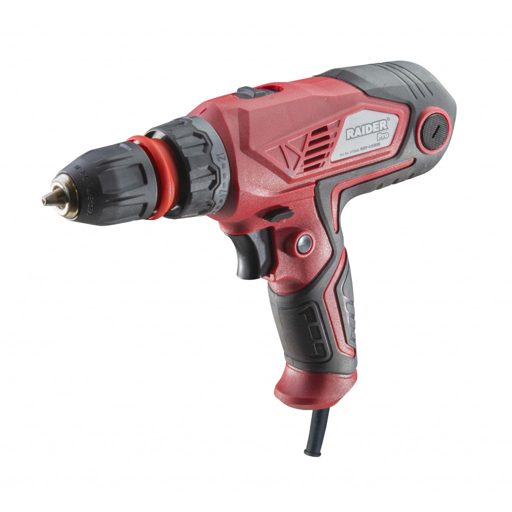 Винтоверт 400W 2-ск. 6m кабел бърза смяна в куфар RAIDER PRO RDP-CDD09 – Raider Pro