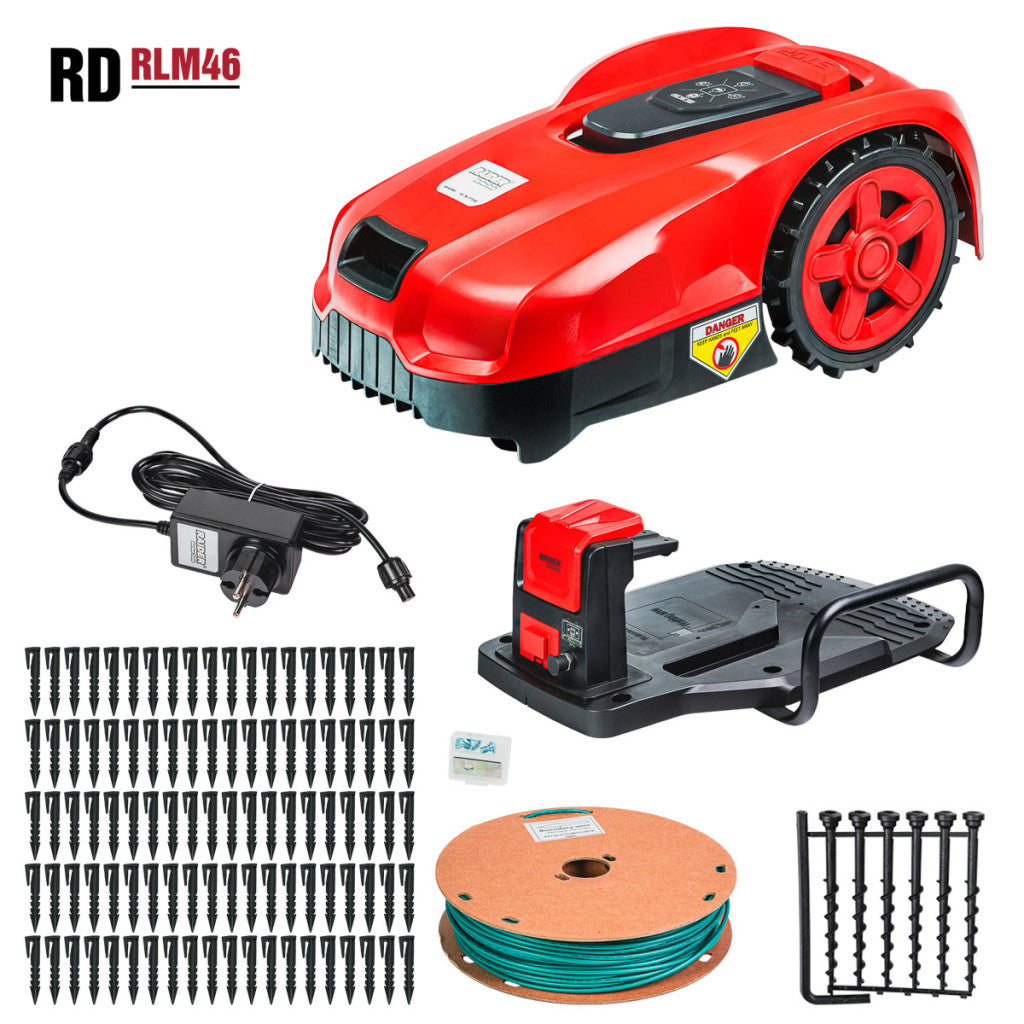 Косачка робот безчеткова 160mm 20V 2Ah APP 500m2 RD-RLM46 – Raider Garden Tools