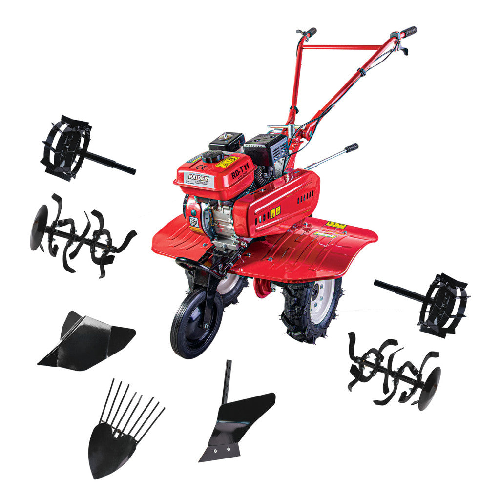 Мотофреза бензинова 5.2kW (7.0hp) 2+1 ск. к-т RAIDER RD-T11 – Raider Garden Tools