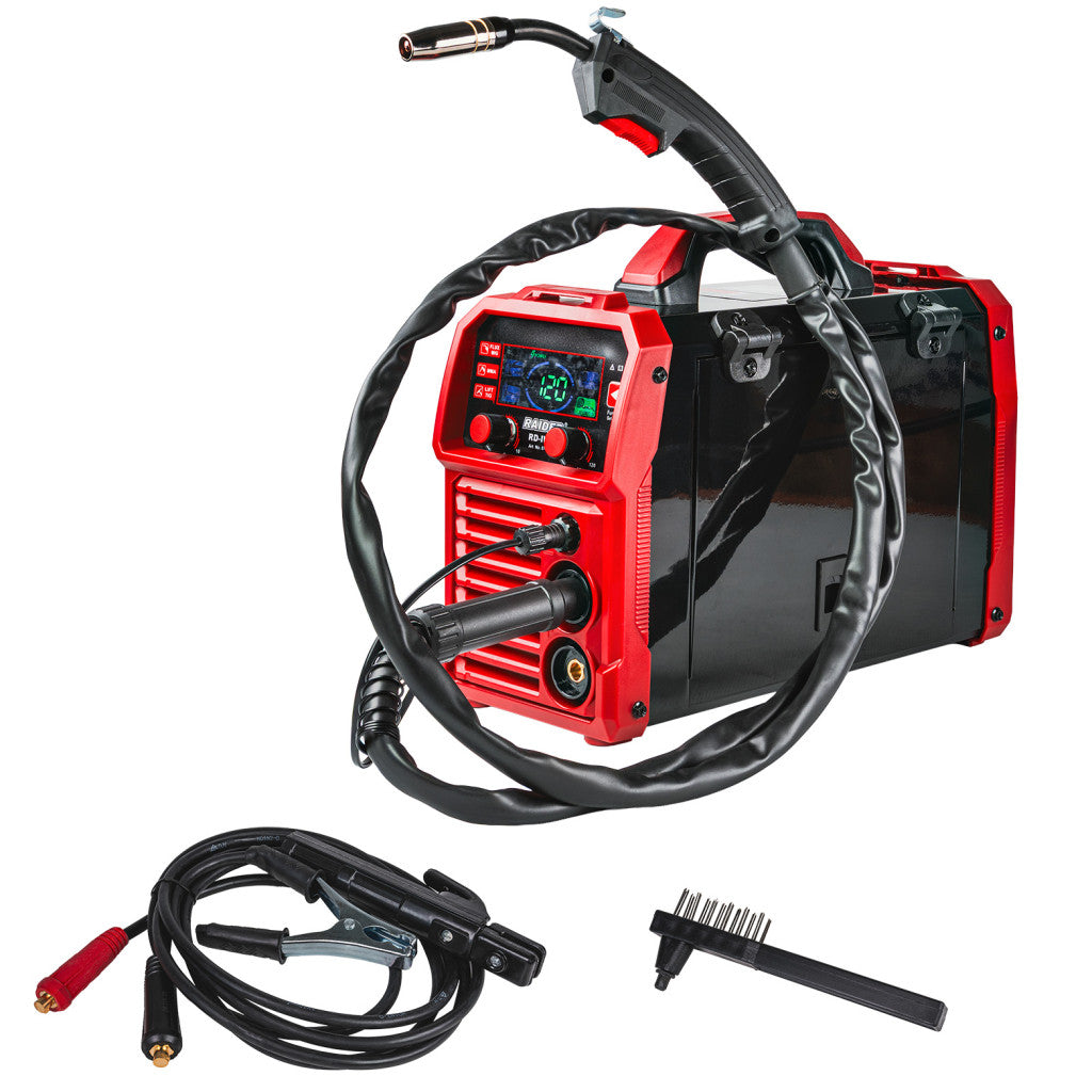Инверторен електрожен 2в1 MIG/MAG gasless & MMA 120A RD-IW40 – Raider Power Tools