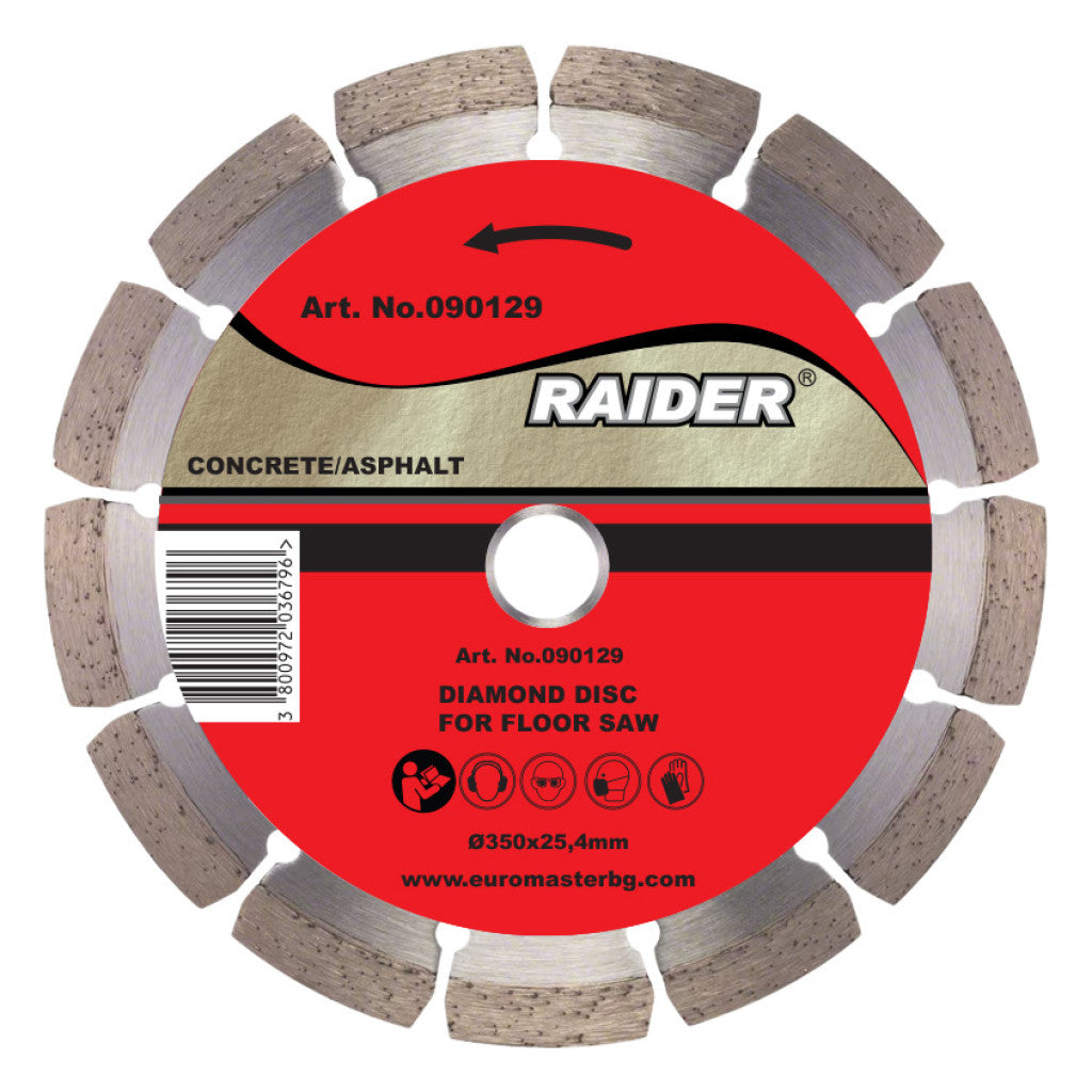 Диск диамантен Ø350x25,4mm за фугорез RDP-FS01 Raider Pro - BGShopping.net