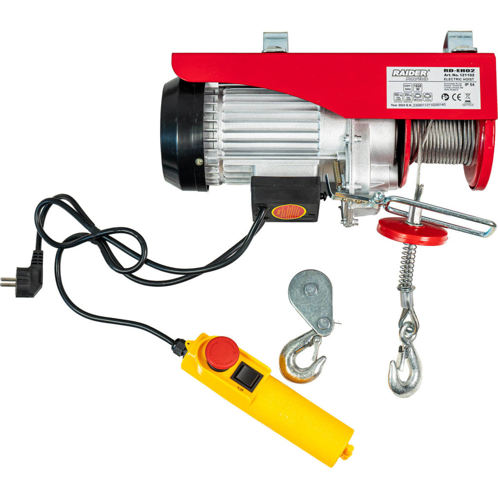 Телфер електрически 500kg 6m 1020W RAIDER RD-EH02 – Raider Power Tools