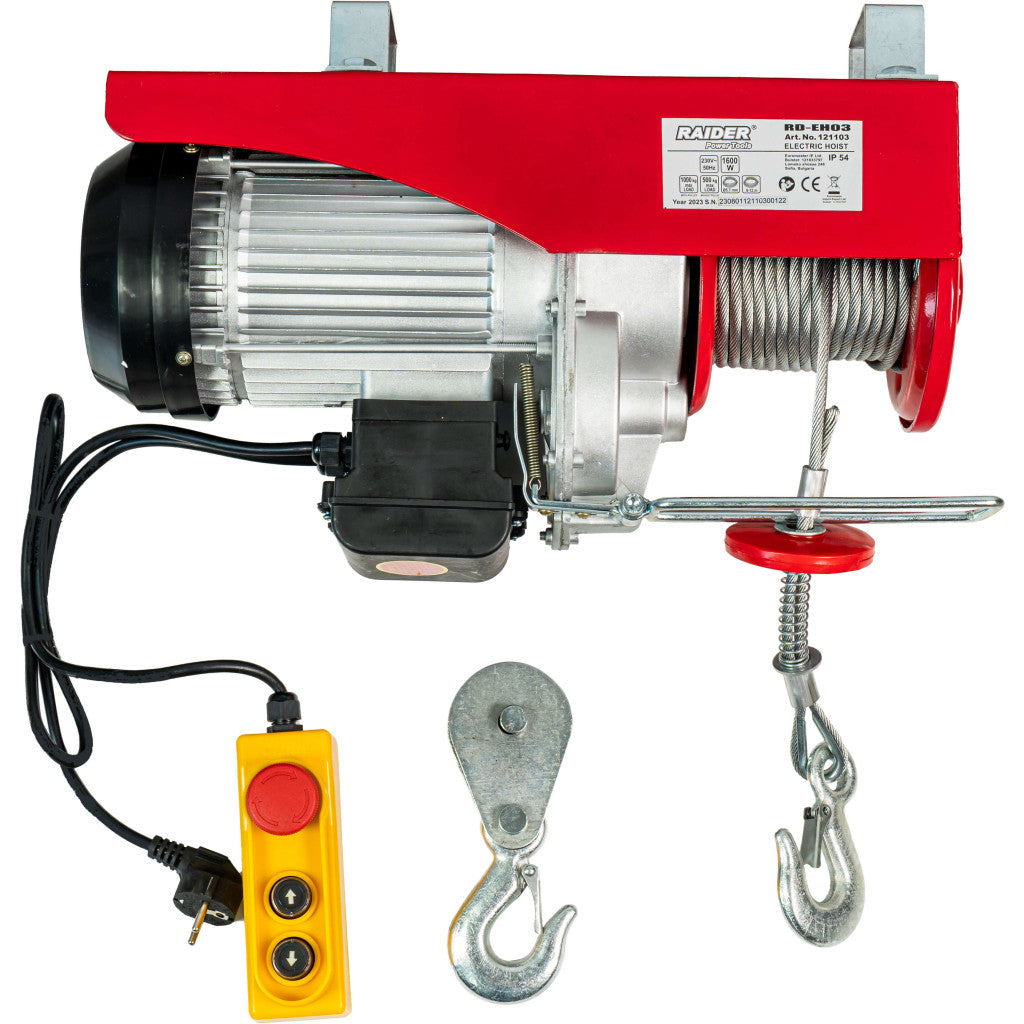 Телфер електрически 1000kg 6m 1600W RAIDER RD-EH03 – Raider Power Tools