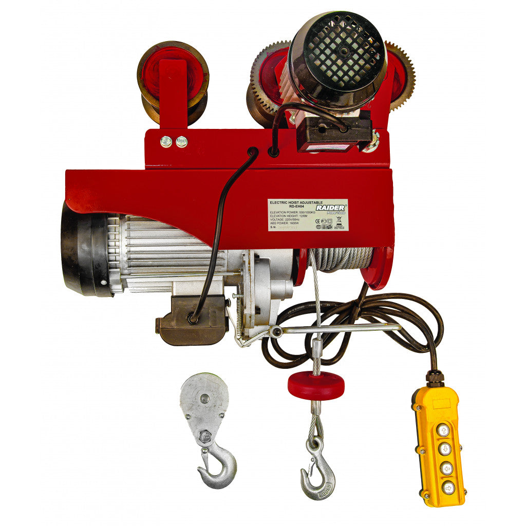 Телфер електрически 1000kg 6m 1600W подв. RAIDER RD-EH04 Raider Power Tools - BGShopping.net