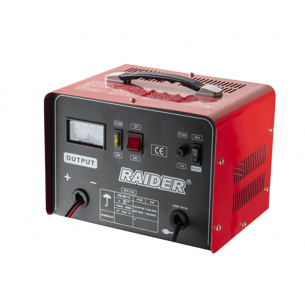 Зарядно за акумулатор 12/24V 10A RAIDER RD-BC12 – Raider Power Tools