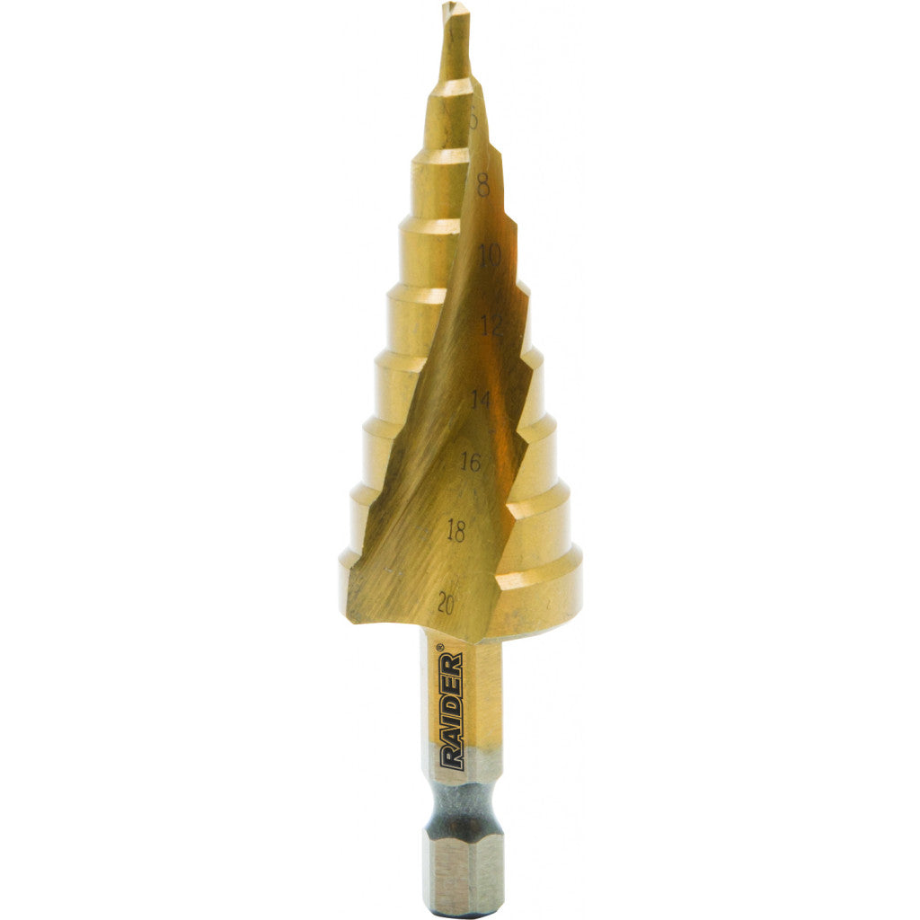 Свредло за ламарина стъп. HEX 1/4" ø4-20mm Raider Pro BGShopping.net