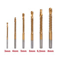Свредло-Фрезер HSS+TIN 6бр. Ø3-8mm к-т Raider Power Tools - BGShopping.net