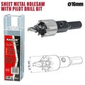 Боркорона за ламарина Ø16mm с водач HSS Raider Power Tools - BGShopping.net