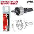 Боркорона за ламарина Ø24mm с водач HSS Raider Power Tools BGShopping.net