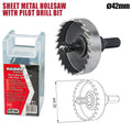 Боркорона за ламарина Ø42mm с водач HSS Raider Power Tools - BGShopping.net