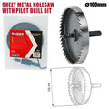 Боркорона за ламарина Ø100mm с водач HSS Raider Power Tools BGShopping.net
