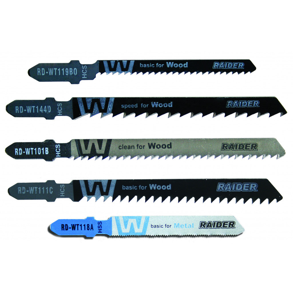 Нож за зеге за дърво&метал "T" 5бр. к-т Raider Power Tools BGShopping.net