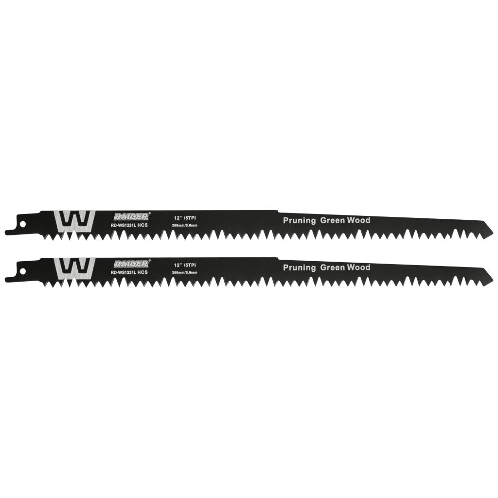 Нож за саблен трион за дърво 300mm 5mm 5TPI 2бр. RAIDER RD-WS1231L – Raider Power Tools