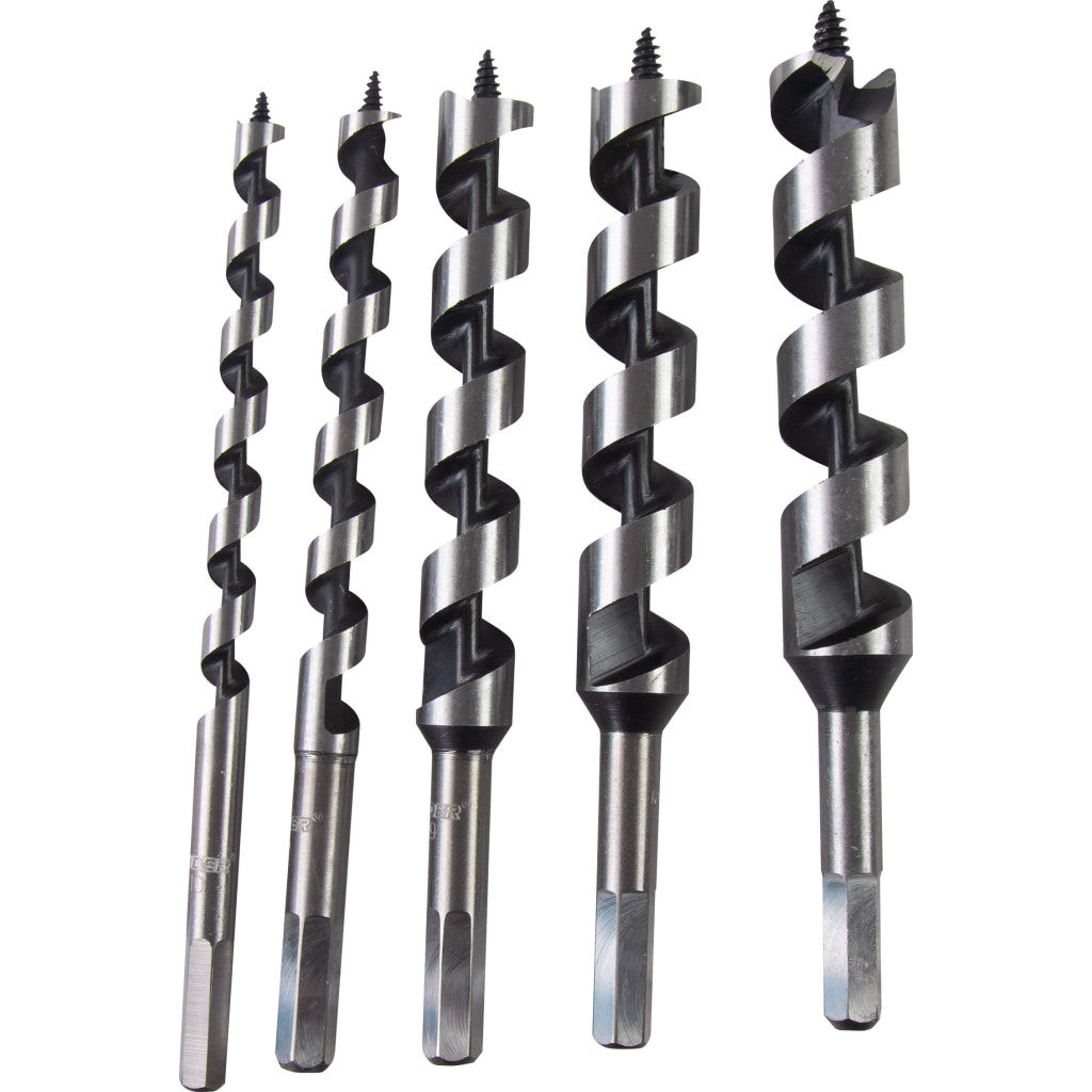 Свредла за дърво Auger 5бр. Ø10, 13, 19, 22, 25mm к-т – Raider Power Tools