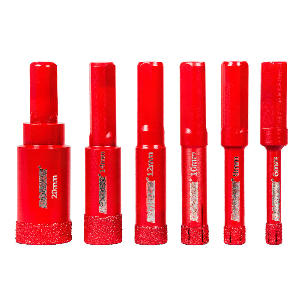 Боркорони Diamond Dry Ø6-20mm Case Set 6 бр. Raider Power Tools BGShopping.net