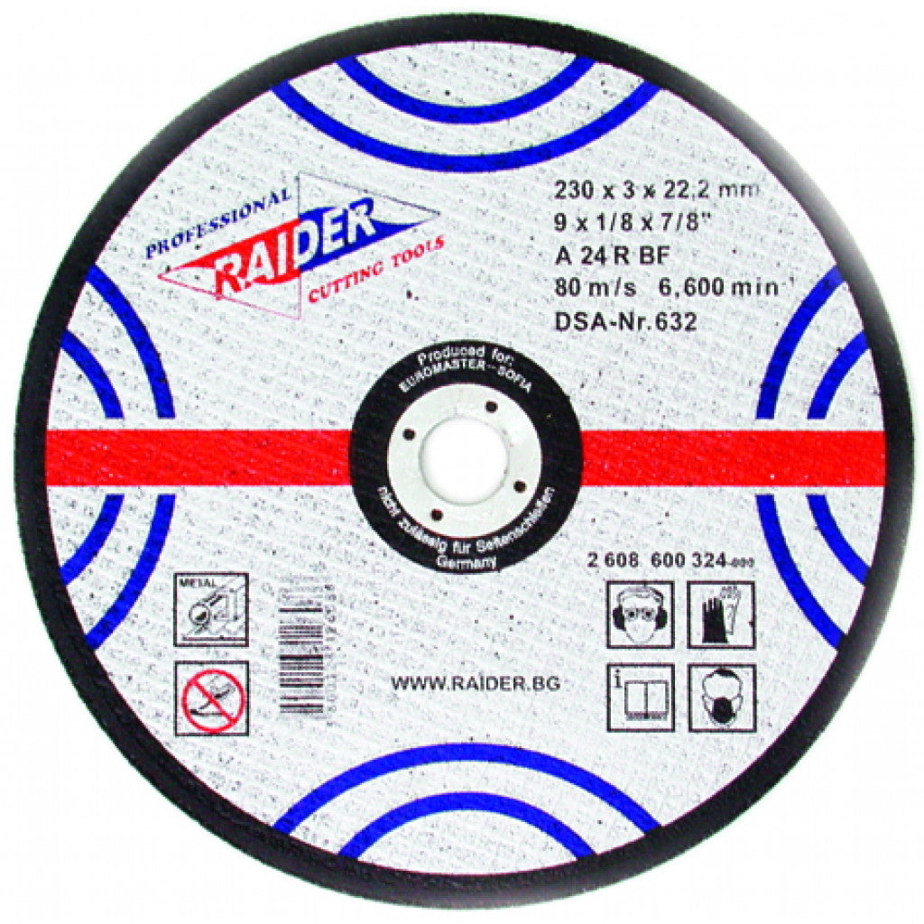Диск за метал 115х3.2х22.2mm Raider Power Tools BGShopping.net