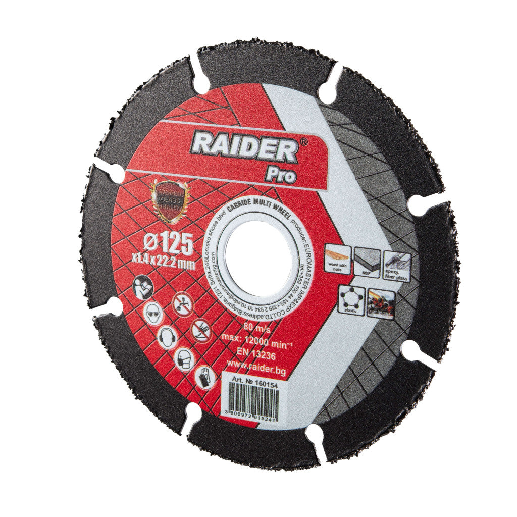 Диск за ъглошлайф Carbide Multi Wheel 125x22.2mm Raider Pro BGShopping.net