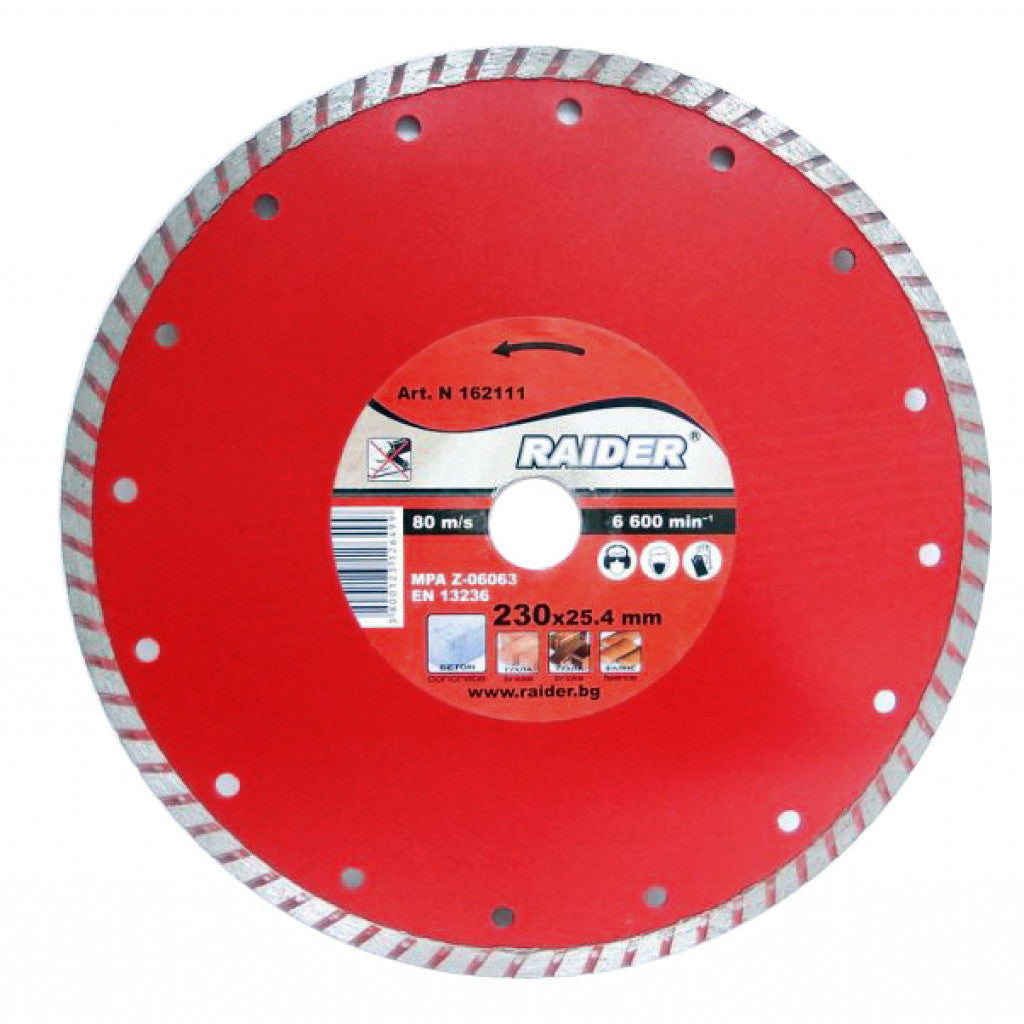 Диск диамантен Turbo 230x22.2mm RAIDER RD-DD08 Raider Power Tools BGShopping.net
