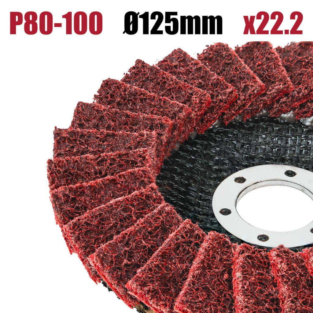 Диск ламелен BBL 125mm червен 80-100 Raider Power Tools - BGShopping.net