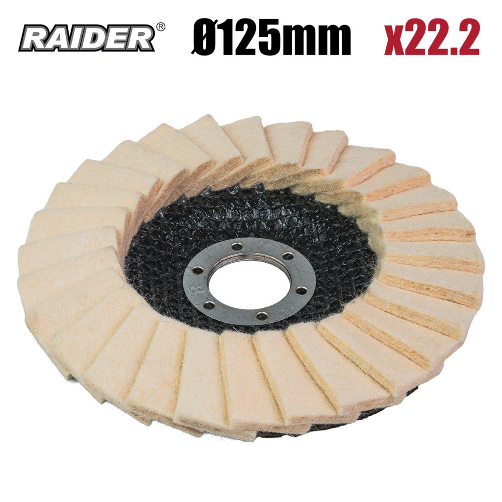 Диск ламелен за полиране 125mm Raider Power Tools - BGShopping.net