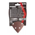 Шкурка Velcro 150x150x100mm 11отвора 10бр P120 за мултишлайф – Raider Power Tools