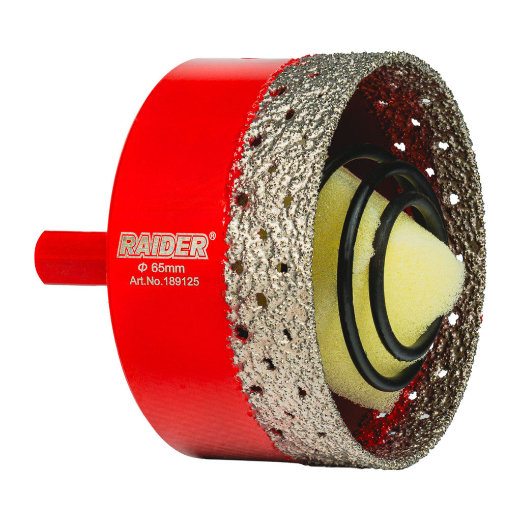 Боркорона Diamond с пружина за бормашина Ø65mm Raider Power Tools - BGShopping.net