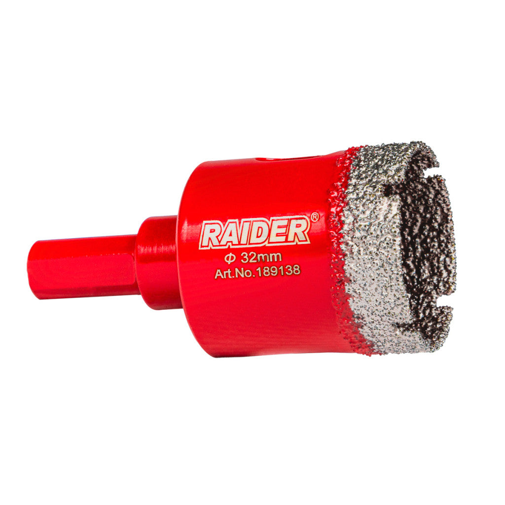 Боркорона Diamond Dry за бормашина Ø32mm Raider Power Tools - BGShopping.net