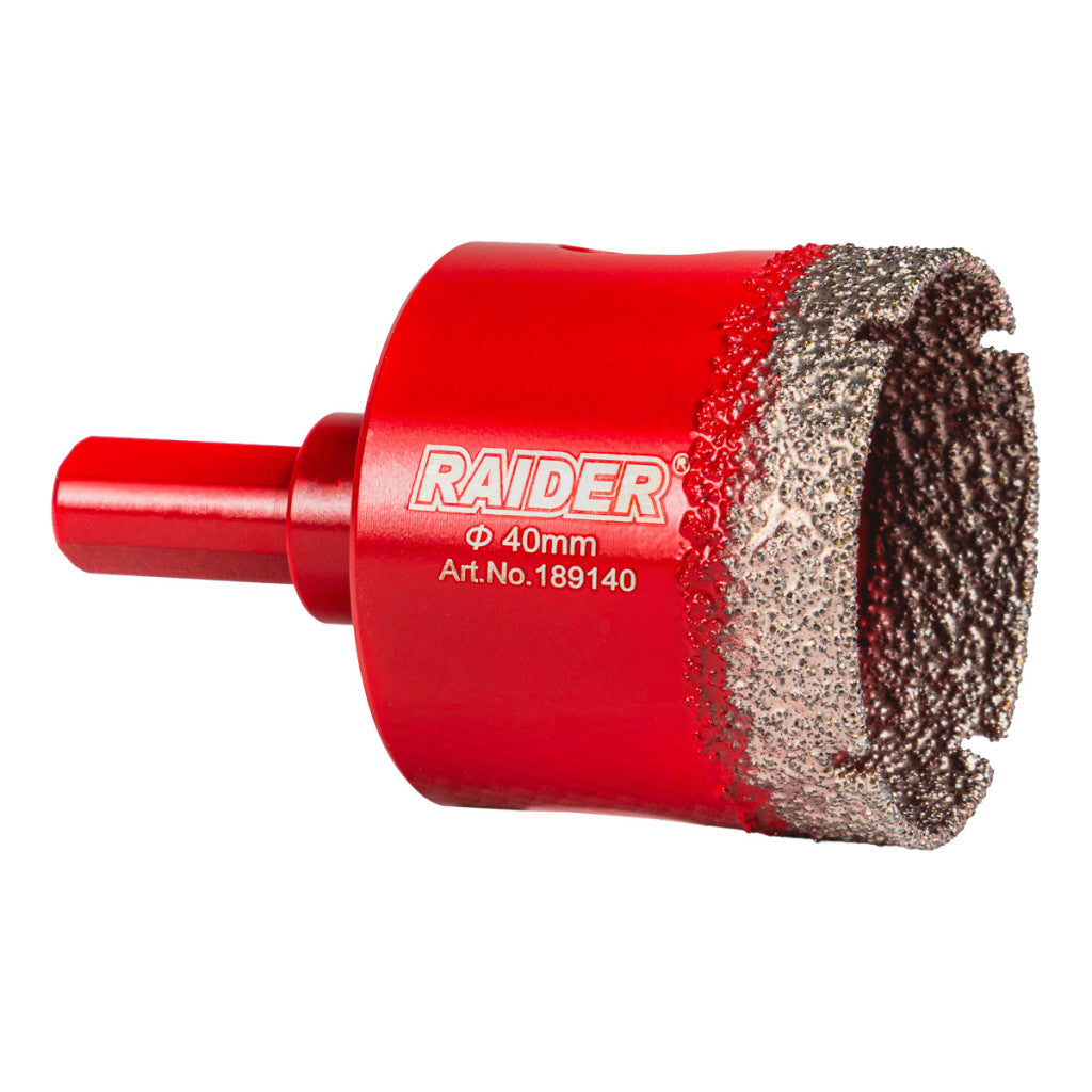 Боркорона Diamond Dry за бормашина Ø40mm Raider Power Tools BGShopping.net
