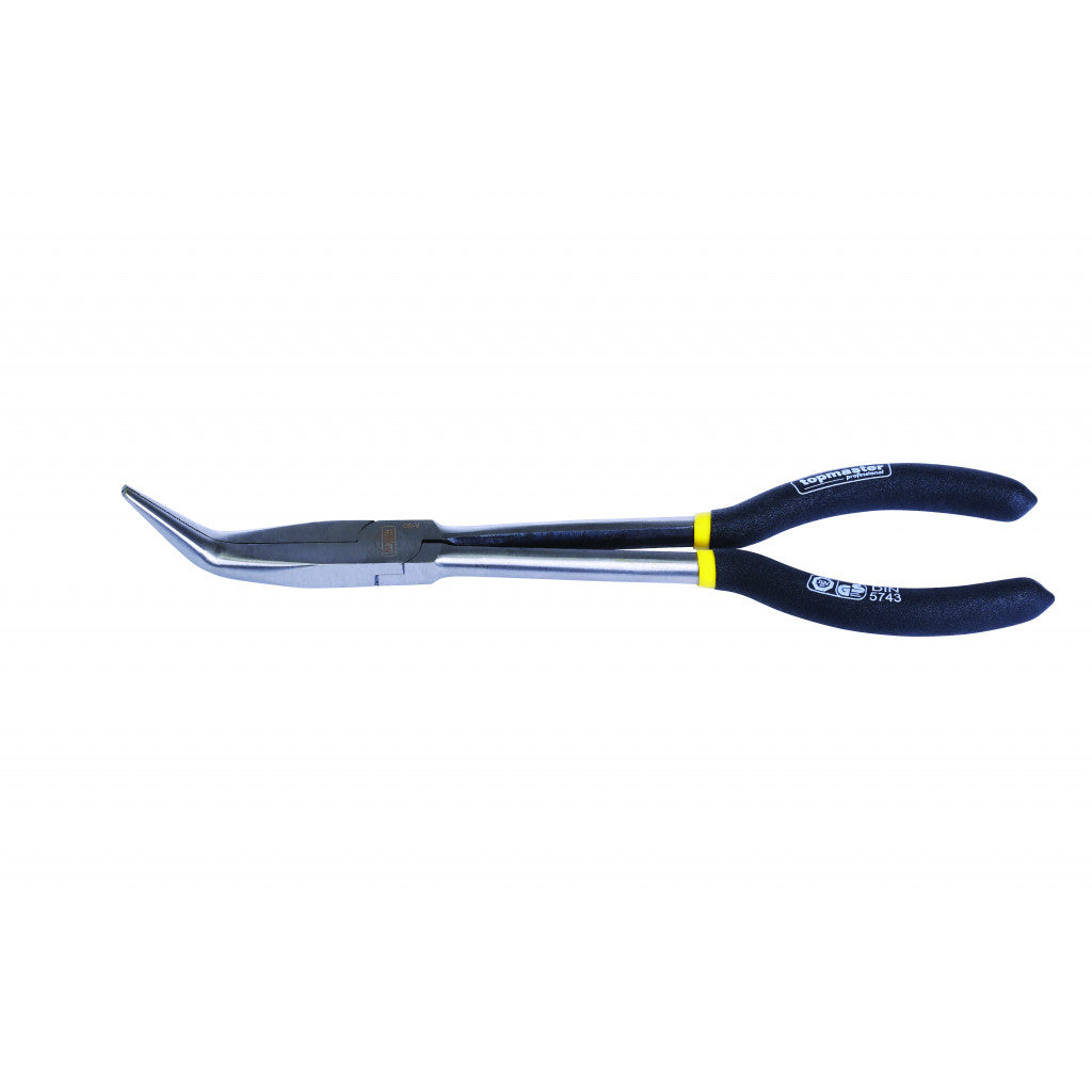 Клещи дългоусти извити 45° 280mm CR-V Topmaster Professional Top Master Pro BGShopping.net