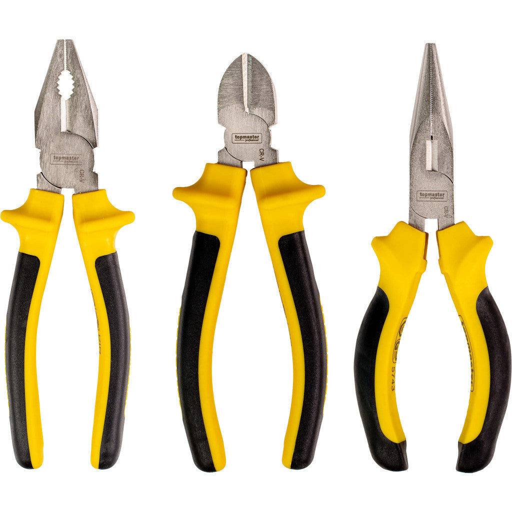 Клещи комб. резачки и дългоусти к-т 3бр CR-V Topmaster Professional Top Master Pro BGShopping.net