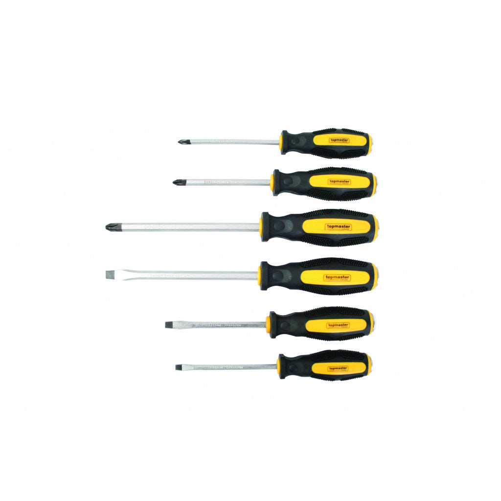 Отвертки ударни к-т 6бр CR-V Topmaster Professional Top Master Pro BGShopping.net